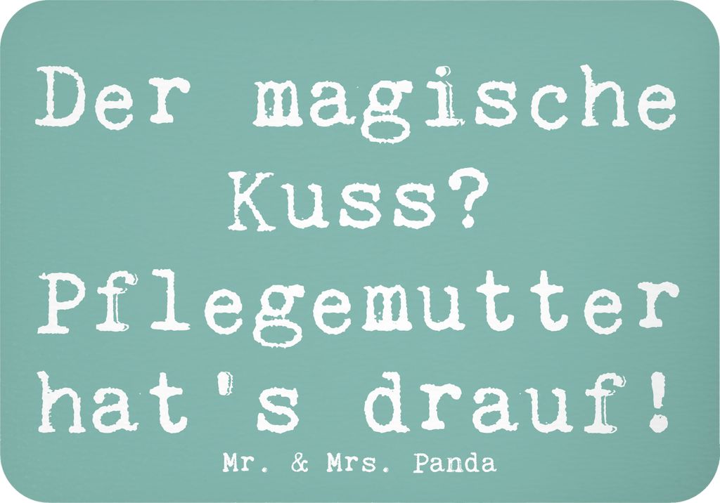 Mr. & Mrs. Panda magnet Spruch Pflegemutter Kuss - Meeresbrise - Geschenk, Trost, whiteboardmagnet, Weihnachten, Kühlschrankmagnet, tafelmagnet, h...