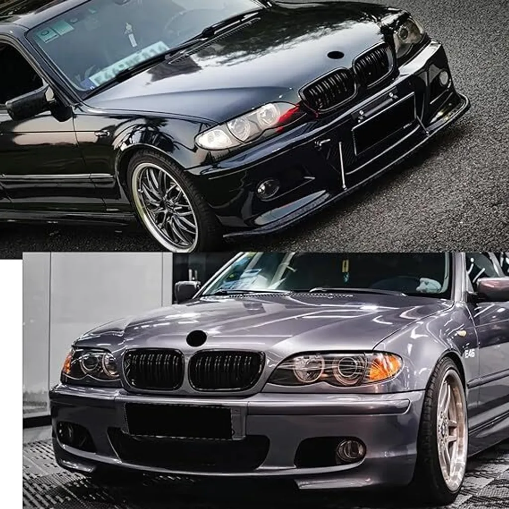 Grille de Calandre BMW E46 Facelift Noir Brillant : Stop au Chrome Usé - 7