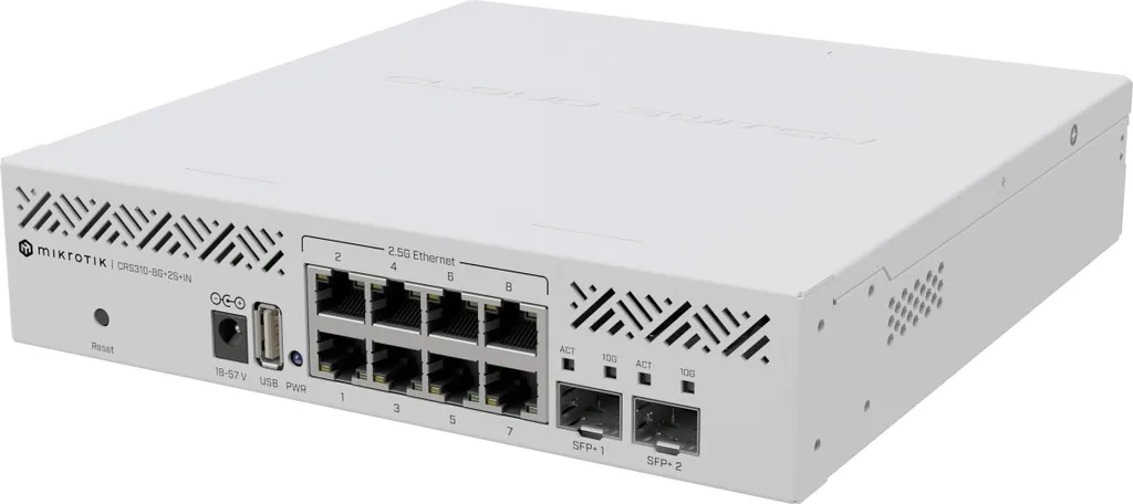 Switch anti-saturation réseau MikroTik CRS310 8 ports 2.5G