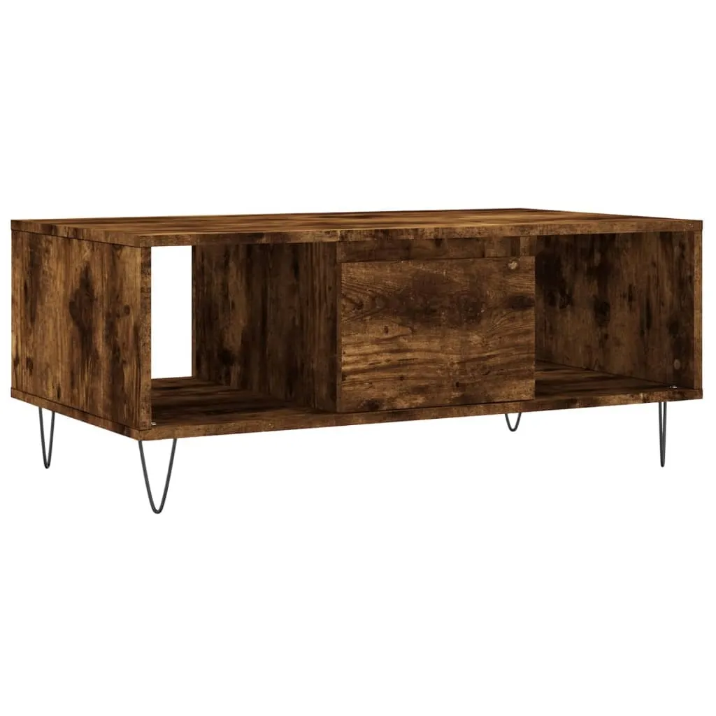 Tavolino in rovere fumé 90x50x36,5 cm materiale a base di legno
