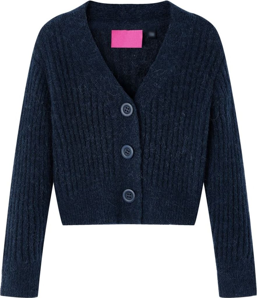 Kinder-Strickjacke Marineblau 116