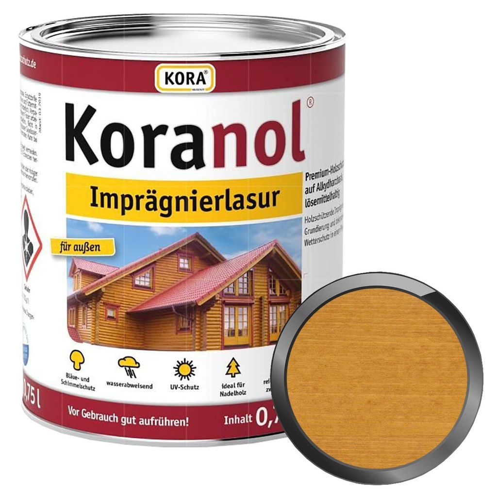 KORA Koranol Imprägnierlasur 0.75 Liter Eiche Hell