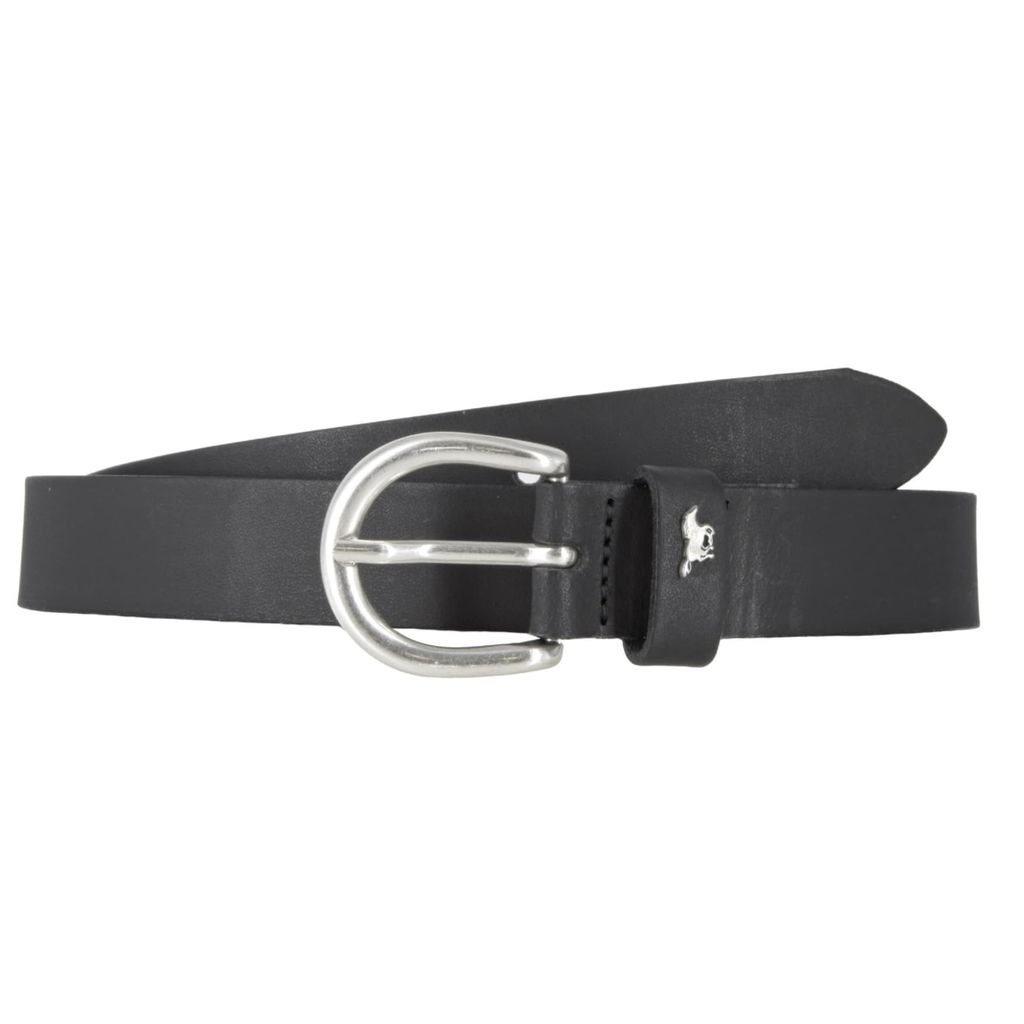 MUSTANG Damen-Gürtel 2,5 Cm Schmal – Weite W85, Weißes Leder, Schlichtes Design