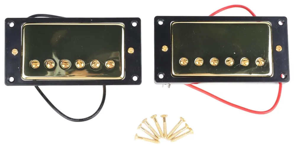 Micro pour Guitare Électrique LP Double Bobine Métal Doré : Son Vintage