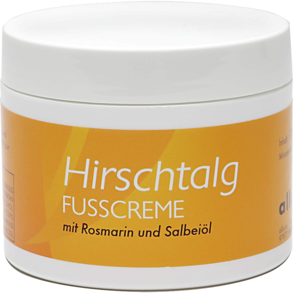 Allcura Hirschtalg Fusscreme mit Rosmarin und Salbeiöl, 100 ml Creme