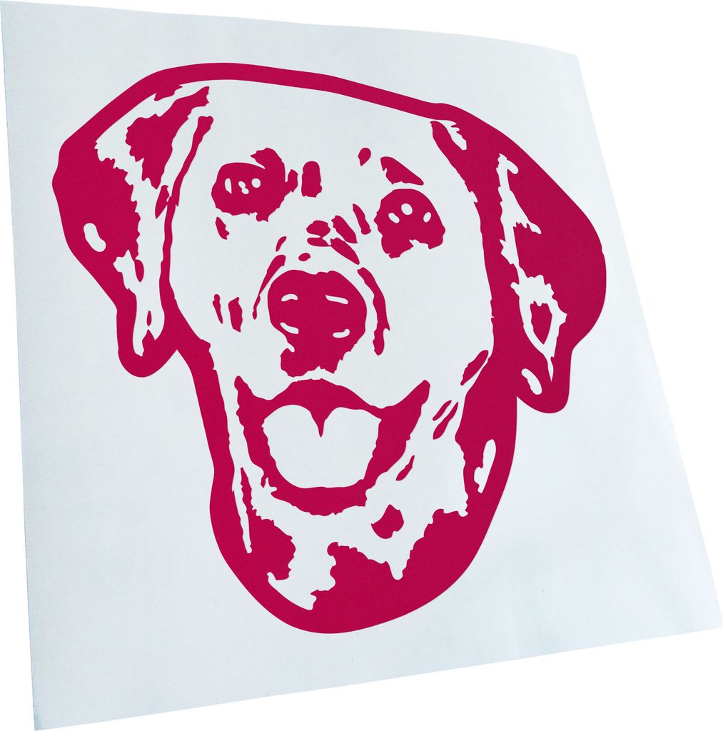 Kiwistar - Autoaufkleber - dalmatian Hund - Pink - 50x45cm - Aufkleber für Auto, Laptop, Fahrrad, LKW, Motorrad mehrfarbig JDM Decal Racing