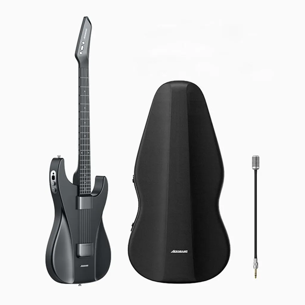 Guitare Électrique MIDI AeroBand Noire : Jouez et Enregistrez Partout