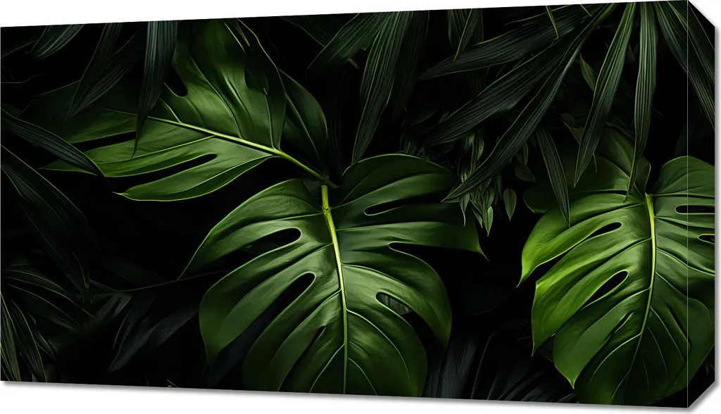 Quadro 70x40 cm Sussurro Verde | Arredo Parete Moderno Tela Canvas