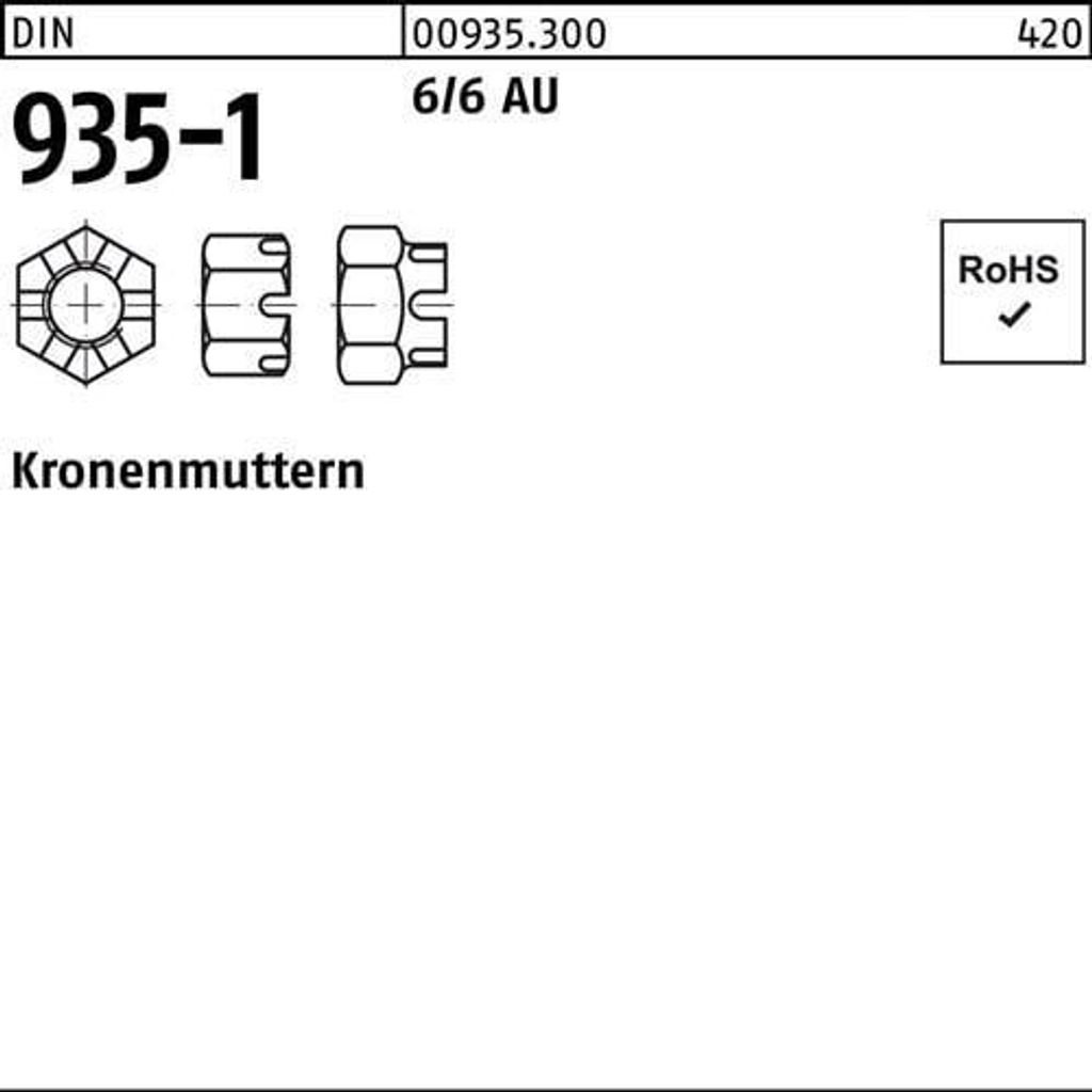 Reyher Kronenmuttern DIN 935 -1 6 M 60 (1 Stück)