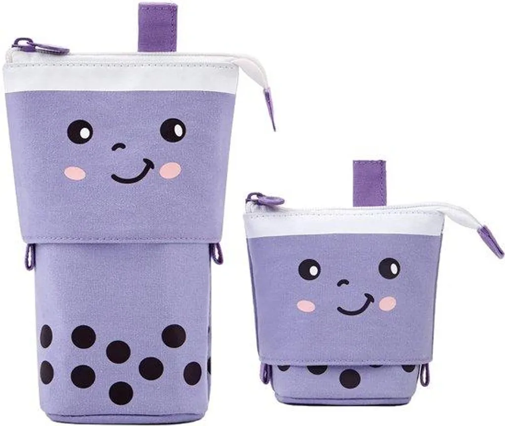 Porte-crayons pour filles et trousse à fond plat avec boucle pratique