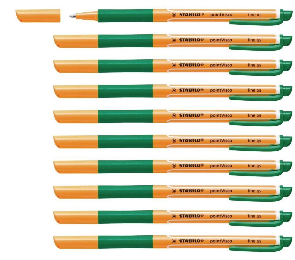 STABILO pointVisco Penna in gel con cappuccio Fine Verde 10 Immagine del prodotto 