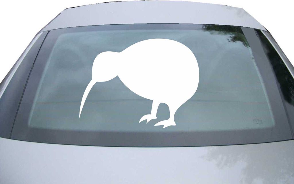 Indigos UG - Aufkleber Heckscheibe & Motorklappe DE2243 - weiß - 600x450 mm - Kiwi Neuseeland - Auto Scheiben Fenster Heckklappe Tuning Racing JDM...