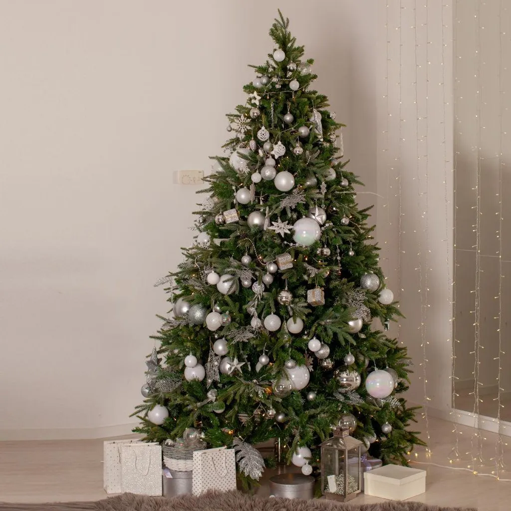 Grand Sapin Artificiel de 210cm Vert Courmayeur pour Décoration Noël