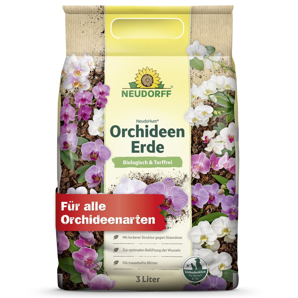 Neudorff NeudoHum OrchideenErde 3L Erde aus Pinienrinde - Produktbild 