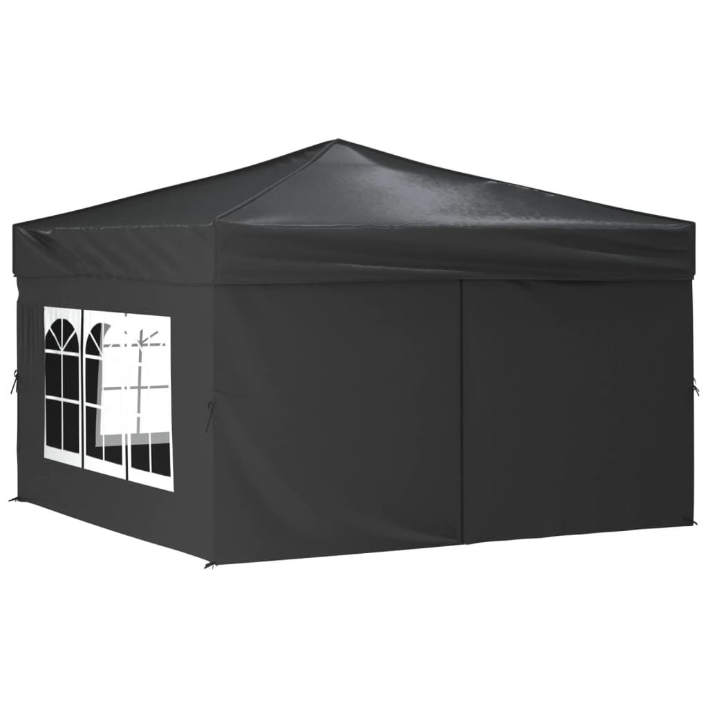 vidaXL Partyzelt Faltbar mit Seitenwänden Anthrazit 3x3 m - Pavillons & Partyzelte