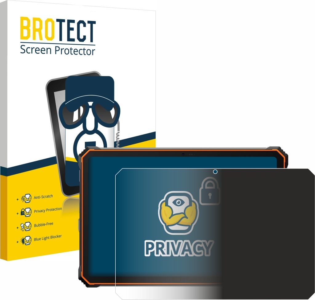 BROTECT Sichtschutzfolie für Blackview Active 10 Pro 10.95" Anti-Spy Privacy Sichtschutz Blickschutz Folie Blaulicht-Schutz