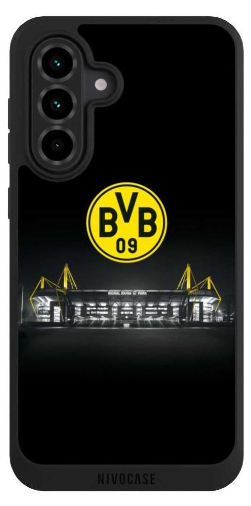 NIVOCASE Handyhülle für Samsung Galaxy A36 5G Hülle NIVOpure Case Schwarz BVB Borussia Dortmund Stadion