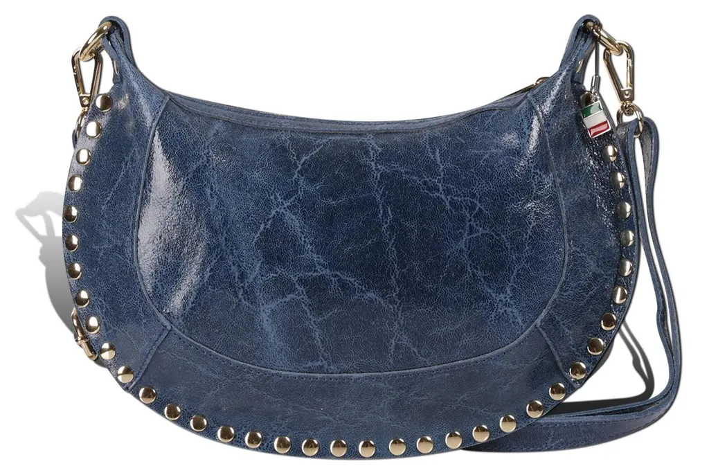 Sacoche Florence bleu en cuir véritable pour femme D2OTF196B4