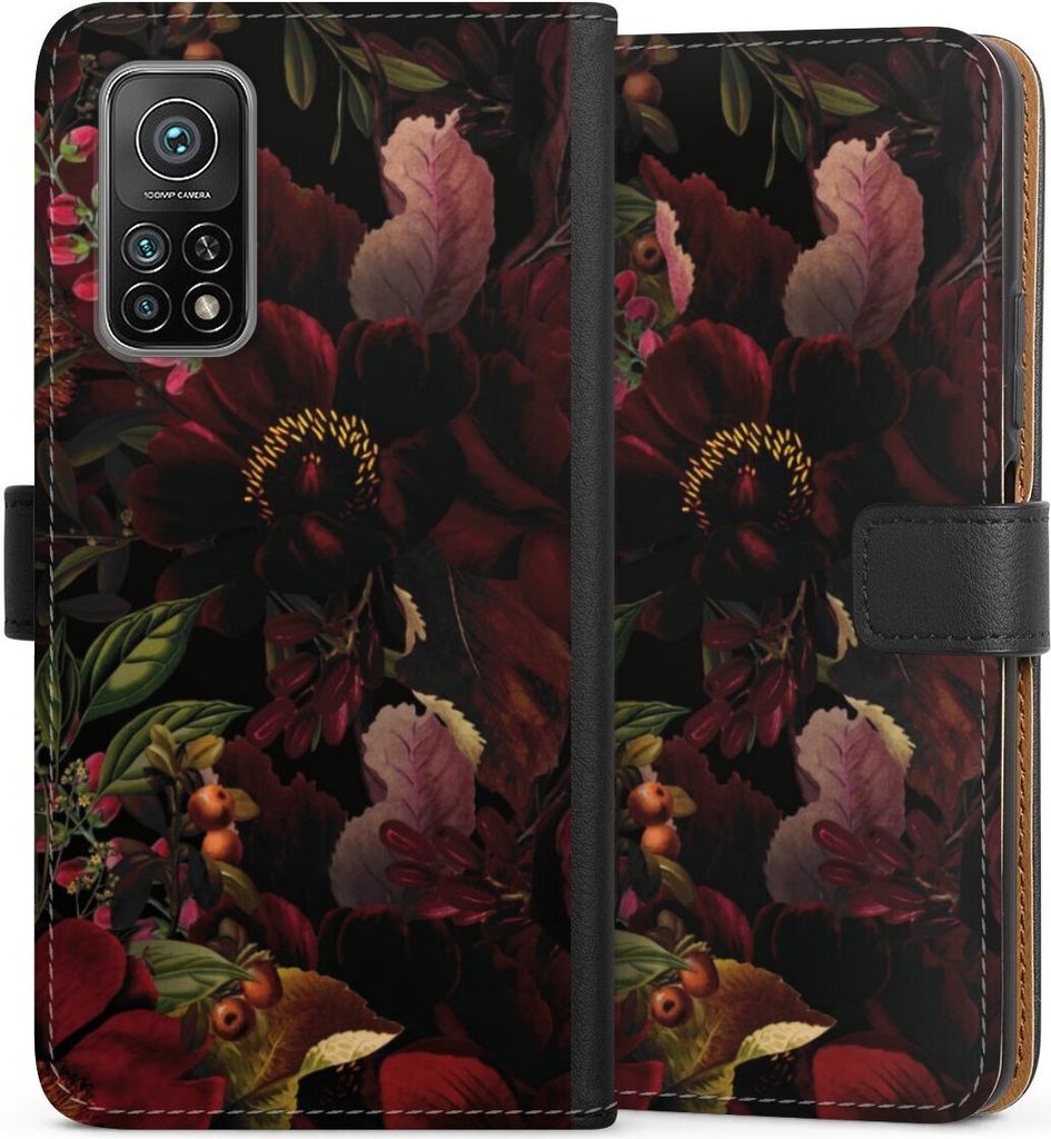 DeinDesign Klapphülle für Xiaomi Mi 10T Pro 5G Handytasche Lederhülle Tasche Blumen Utart Wiese
