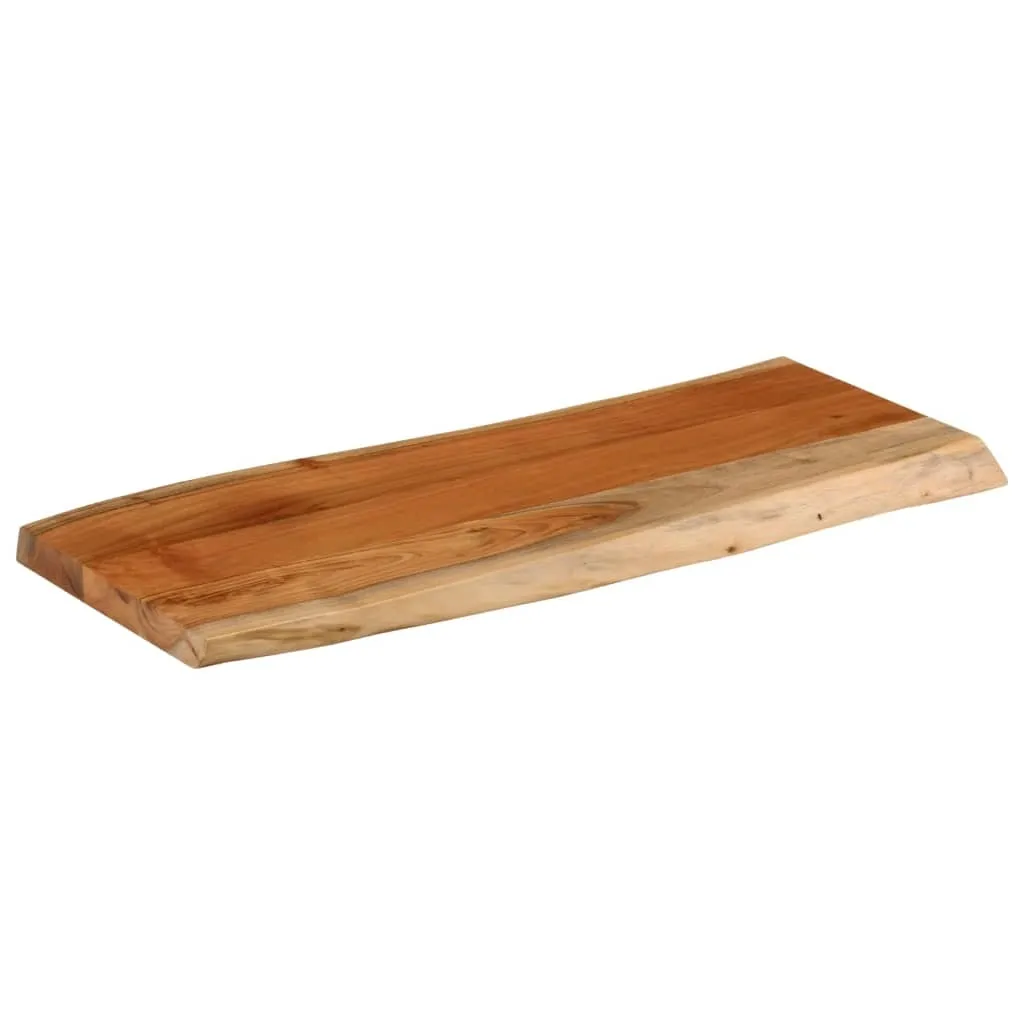 SYFAX Top Tavolo Acacia Massello 90x40x3,8 cm Bordi Vivi Design