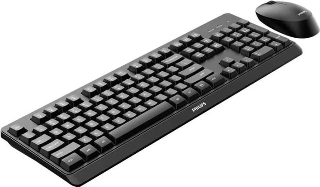 Combo Clavier Souris sans Fil Philips SPT6307BL pour Télétravail Efficace