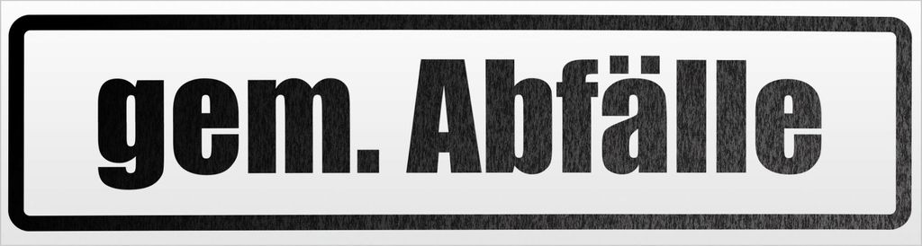 Kiwistar gem. Abfälle Magnetschild Schild magnetisch - 45cm Schwarz - reflektierend - Magnetfolie für Auto PKW Kfz