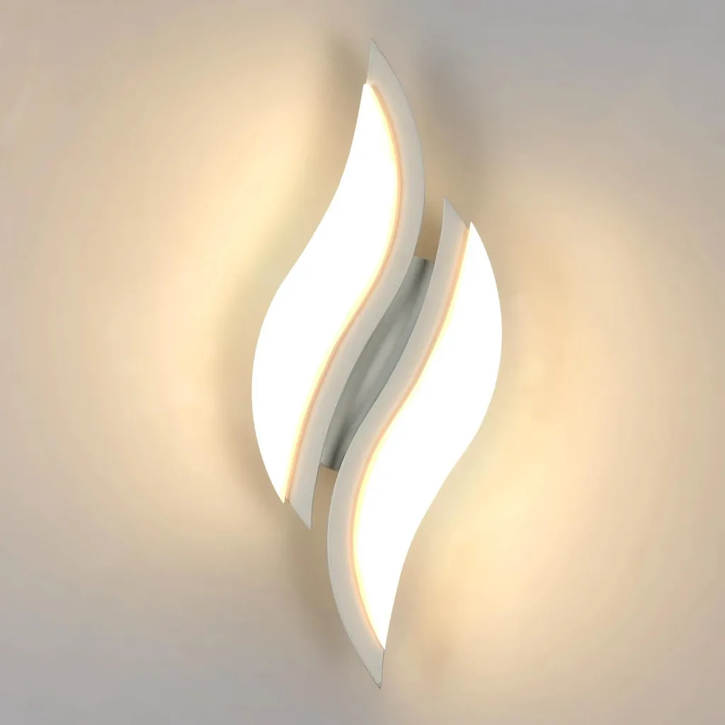 Applique murale LED intérieure pour chambre et couloir 12W 3000K lumière