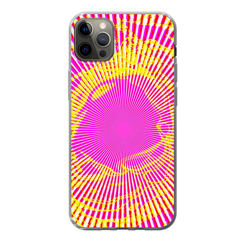 MuchoWow Handyhülle Schutzhülle Hülle für iPhone 13 Pro Max Kunst - Jet - Psychedelisch Silikon Softcase Handy Hülle - Mobiltelefon