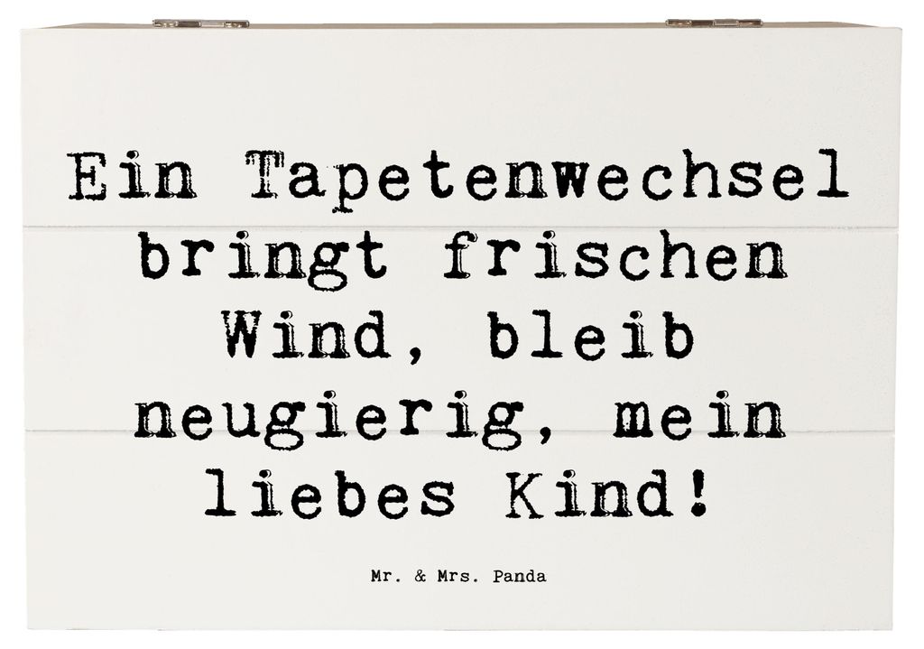 Mr. & Mrs. Panda Schatulle Spruch Umzug neue Stadt 22 x 15 cm - Weiß - Geschenk, Kiste mit Deckel, schatztruhe, positive Zukunft, neuen Schritt wa...