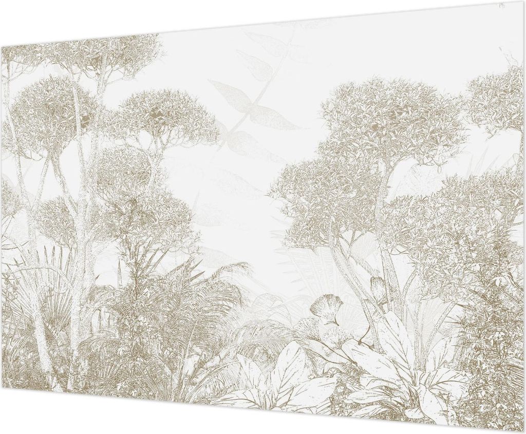 Wandtapete - Dekorative Tapete für Wohnzimmer - Tapetenfolie für Wanddekoration - 208x146 cm - Tropische Vegetation