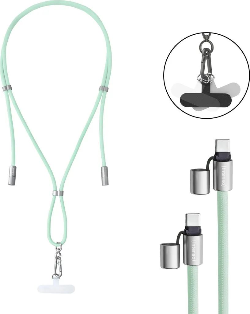 Cavo USB-C Intenso 1.65m Verde: Handykette 60W PD per Fast Charge
