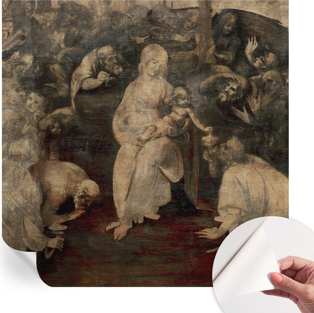 Selbstklebende Wandtapete - Dekorative Tapete für Wohnzimmer - Klebefolie für Wandbilder - Tapetenfolie für Wanddekoration - 250x250 cm - Geisti...