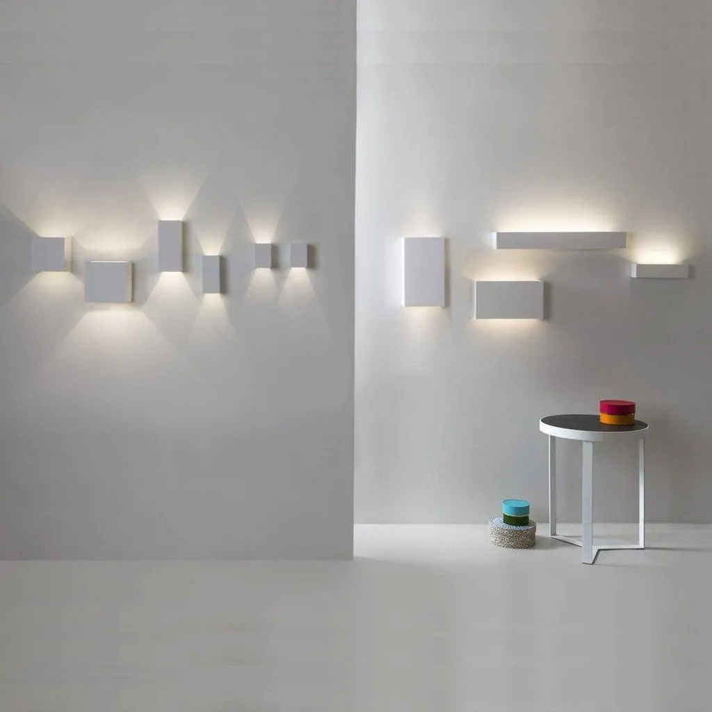 Applique murale Pienza réversible en plâtre à peindre LED E27 max 12W