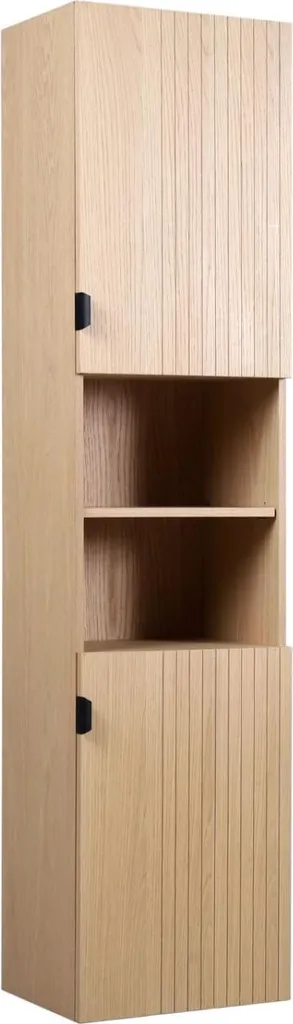 Aménager une petite salle de bain avec la colonne chêne 165 cm STUDIO murale
