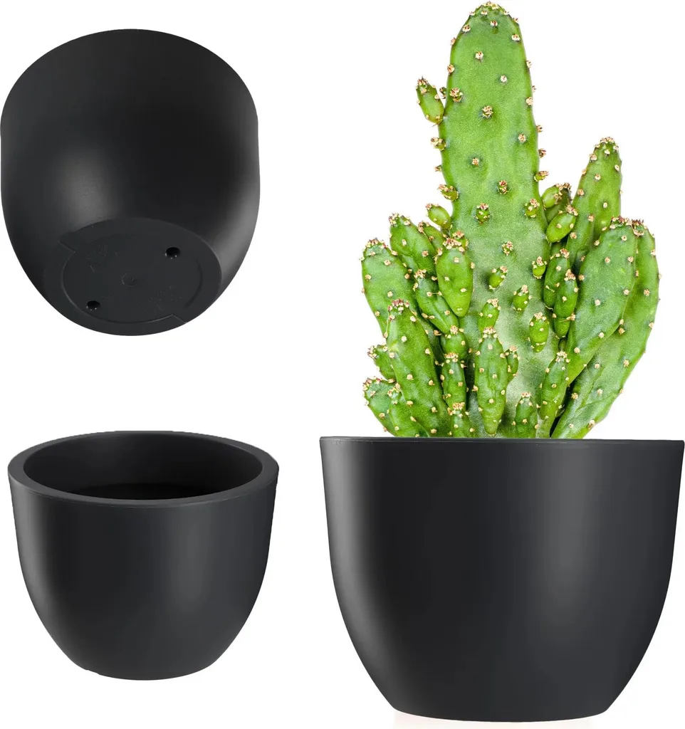 Aménagez votre balcon avec ce pot de fleurs 30 cm anthracite mat robuste