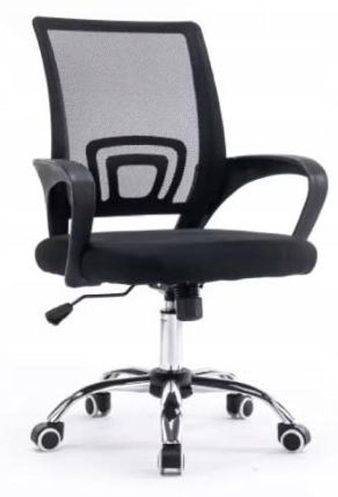 Chaise De Bureau Rotative Ava, Maille Noire, Confortable, Image du produit 
