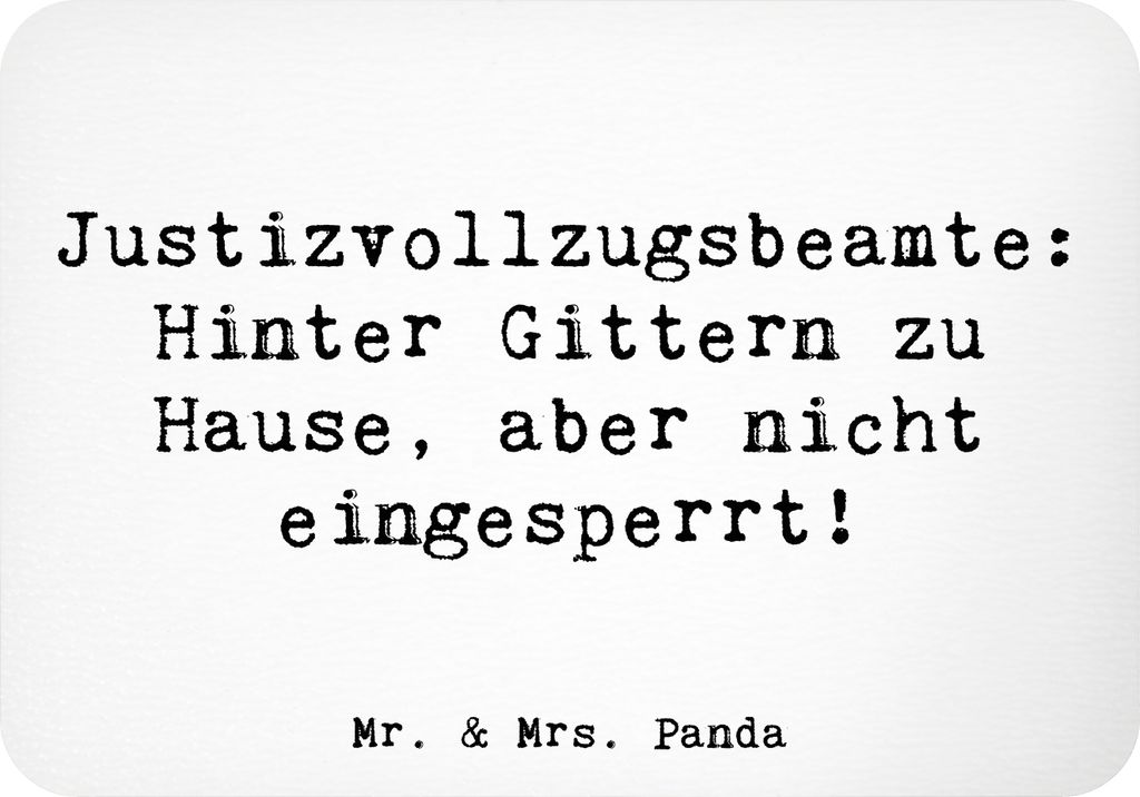 Mr. & Mrs. Panda magnet Spruch Justizvollzugsbeamte Freiheit - Weiß - Geschenk, Berufsleben, Beruf, kreative Geschenke, Berater, whiteboardmagnet,...