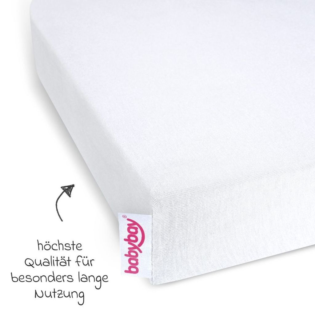 babybay Jersey Spannbetttuch Doppelpack für Original, weiß Produktbild 7