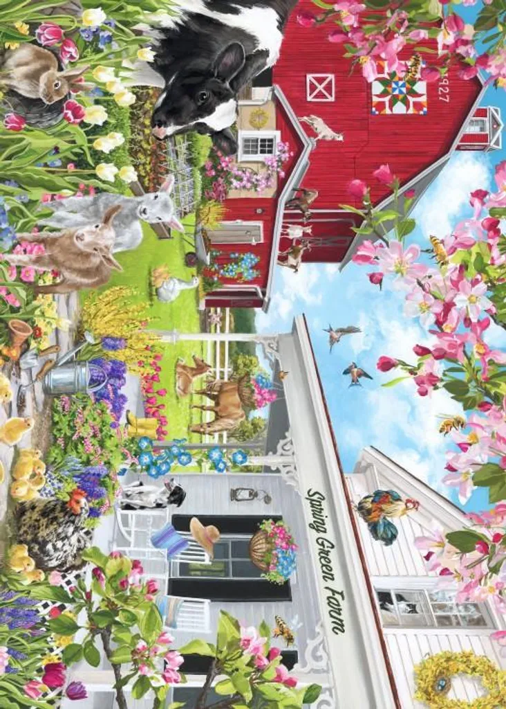 Puzzle 500 pièces Loisir Créatif Spring Green Farm - Moment Détente