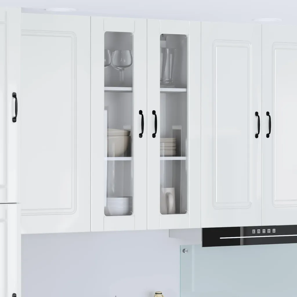 Mobiletto Bianco Lucido per Casa e Cucina | Armadietto 60x31x100 cm - 2