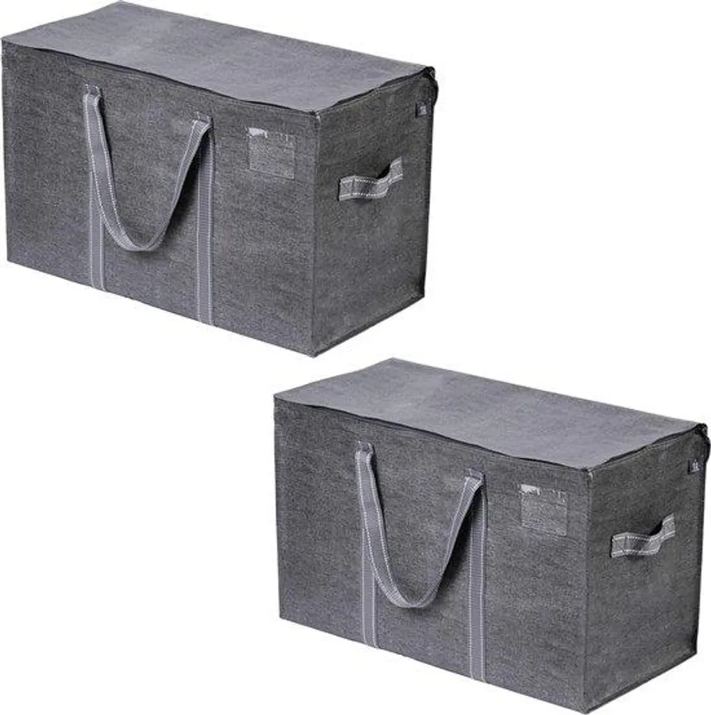 Lot de 2 grands sacs de voyage gris et valises souples pour vêtements