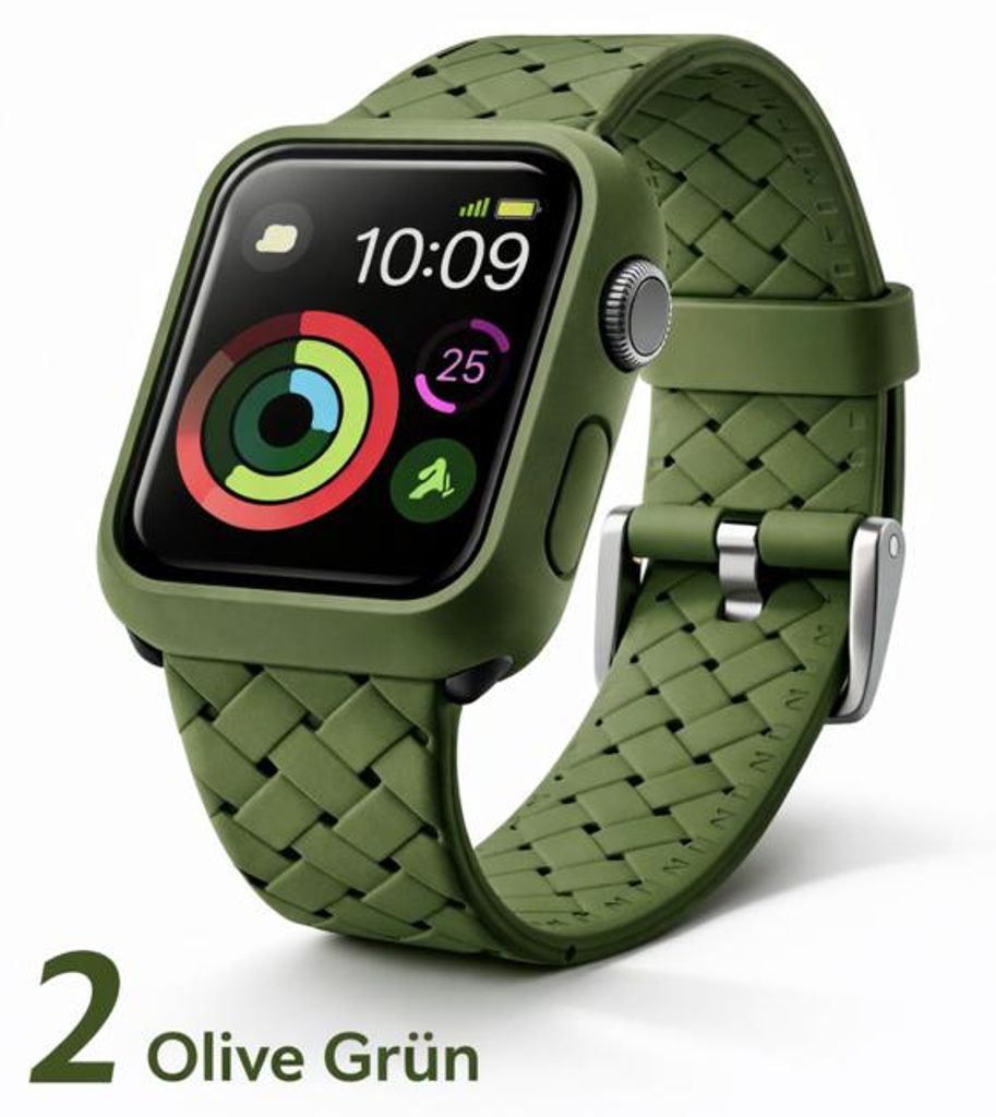 Apple Watch Silikon Armband + Case Bumper Hülle - Für Apple Produktbild 