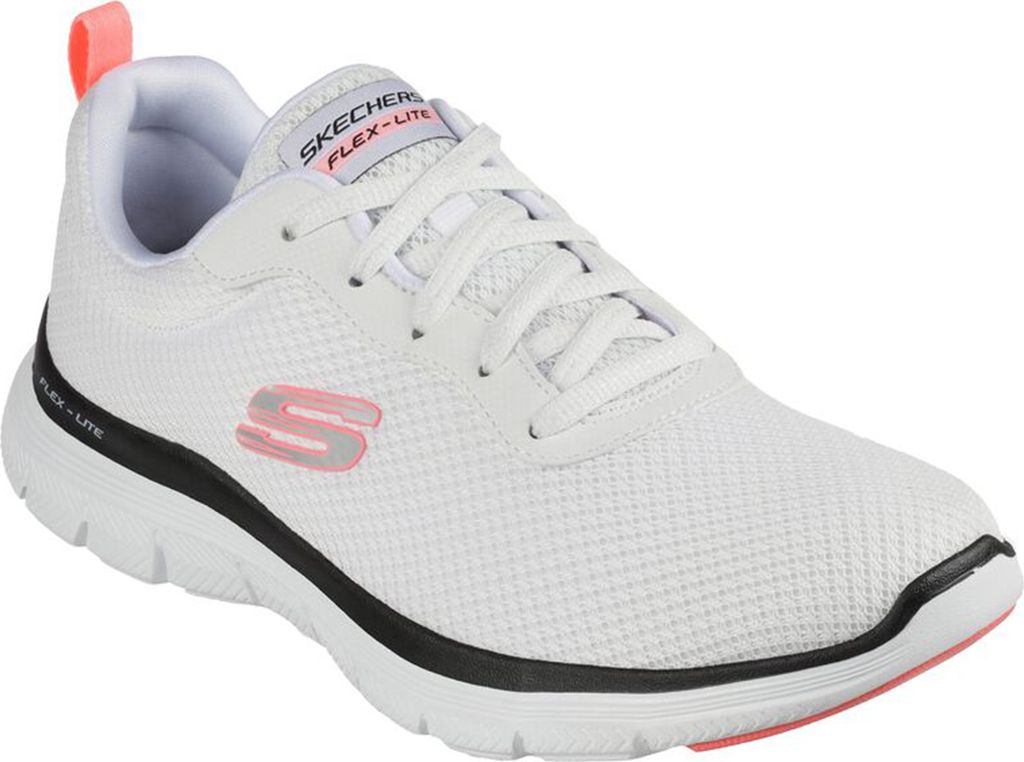 Skechers Damen Schnürschuhe Sportlich Gummisohle weiß