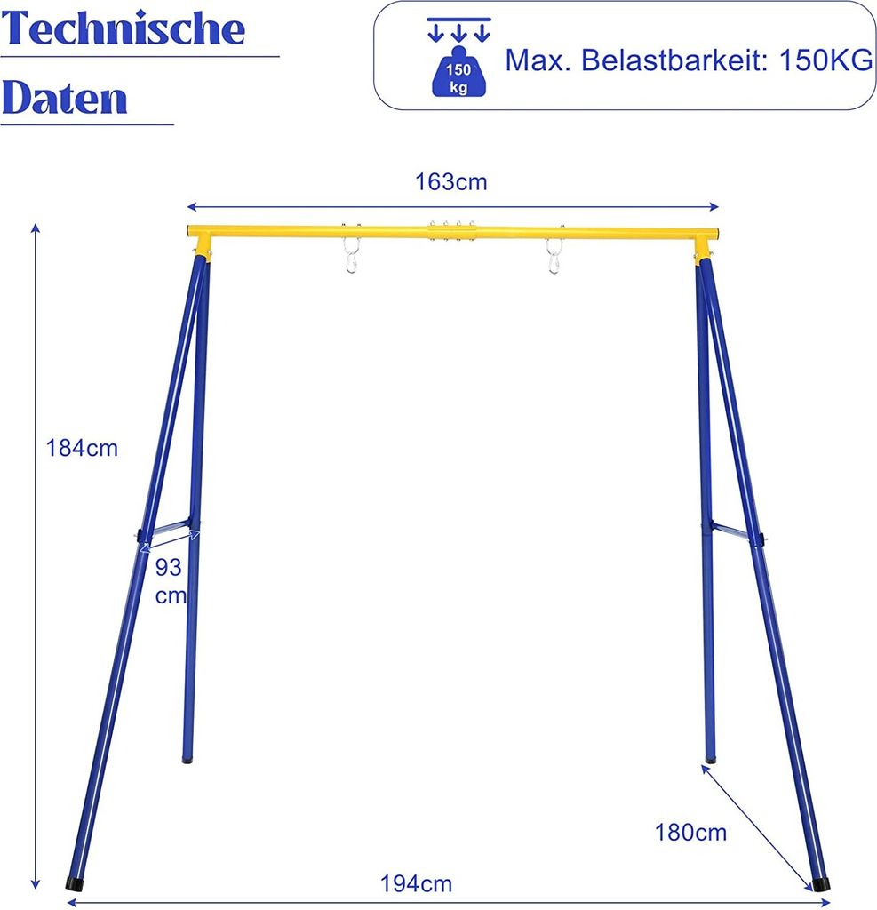 Schaukelgestell aus Metall, bis 200kg Kaufland.de