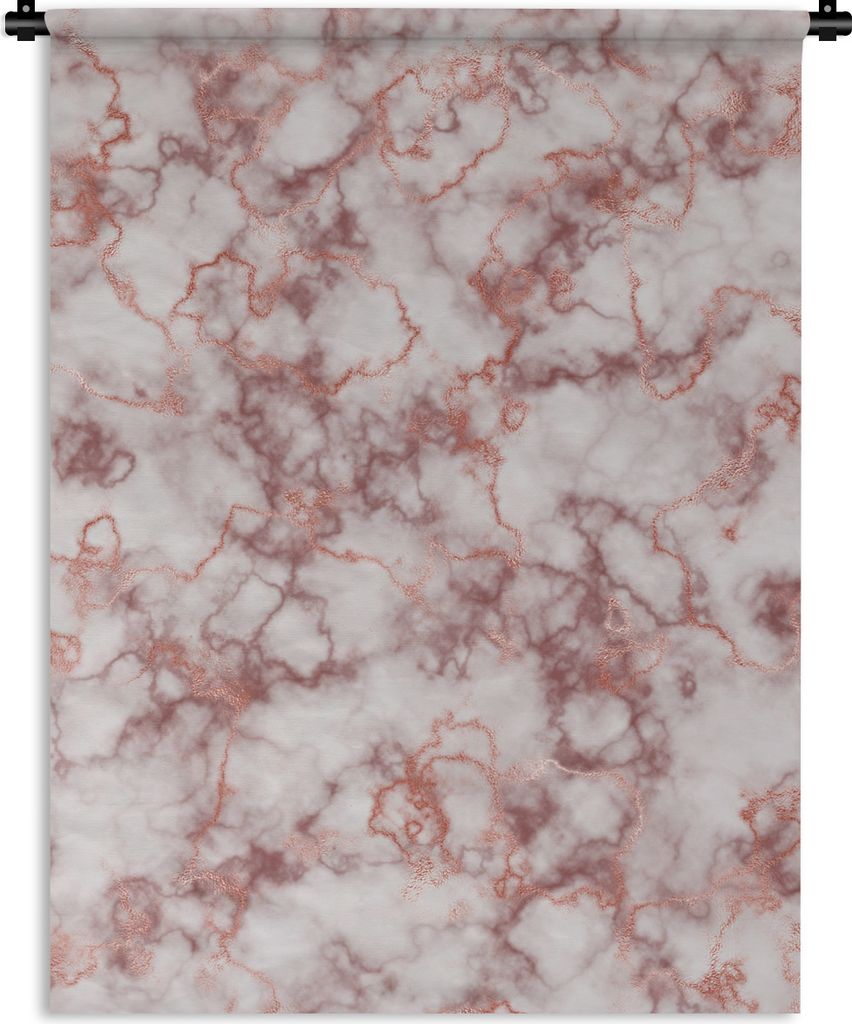 MuchoWow Wandteppich Wandbehang Marmor - Weiß - Lila 150x200 cm Tapisserie Dekoration Wandtuch - Wandaufhängung - Moderner