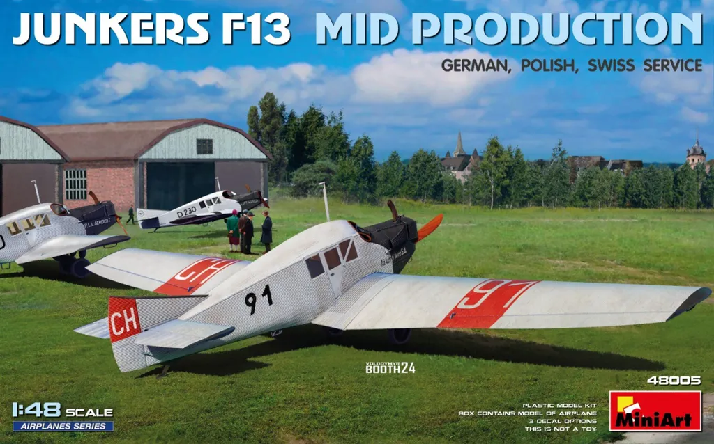 Junkers F13 Maquette 1/48 - Réplique en Tôle Ondulée et Multi-Décalcomanies