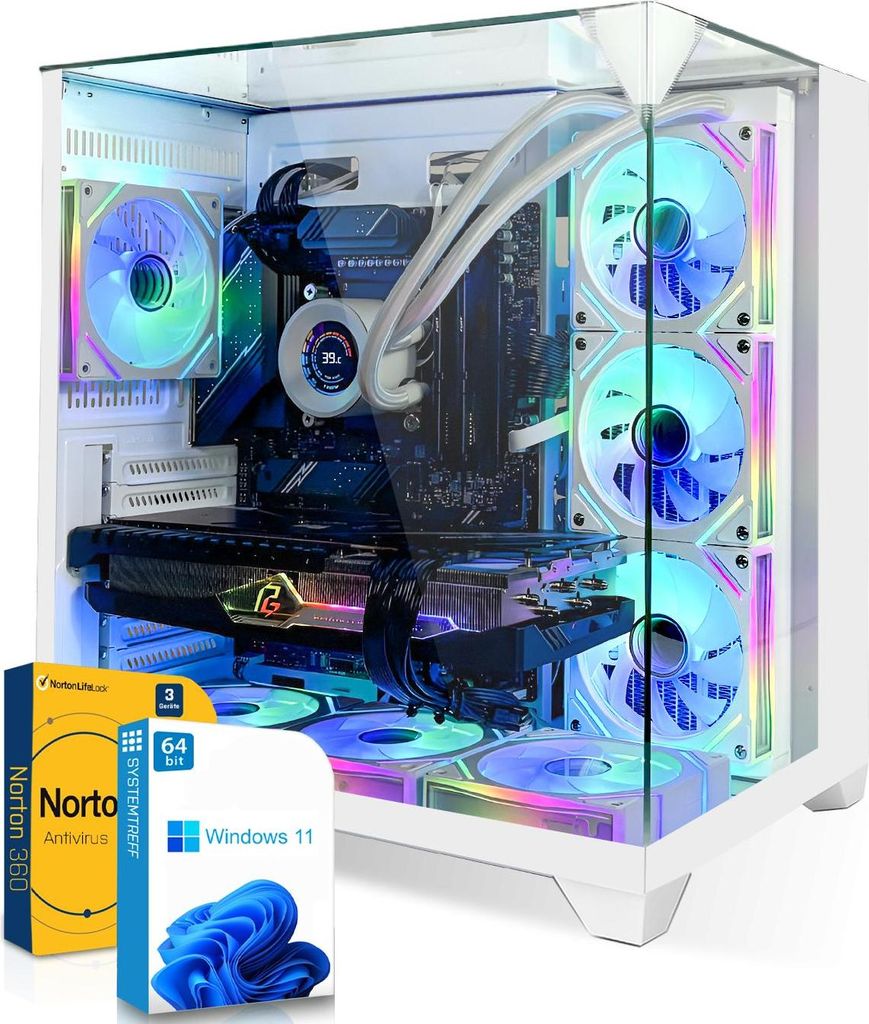 SYSTEMTREFF High-End Gamer PC-System - Ryzen 7 9800X3D - AMD Radeon RX 7900 XT 20GB - 32GB DDR5 - 1TB NVMe - Windows 11 Pro - Desktop