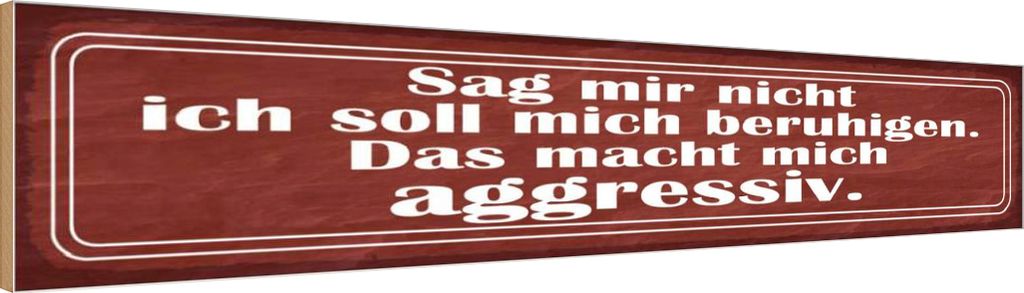 vianmo Holzschild 10x46 cm sag nicht soll mich beruhigen Spruch Zitat