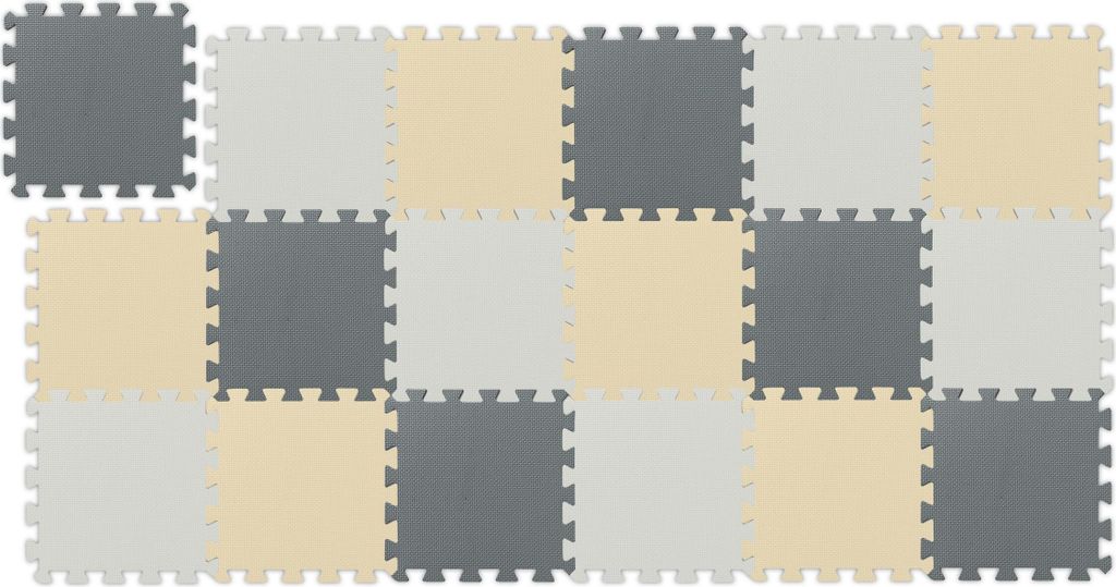 Relaxdays Puzzlematte, 18-teiliges Spielmatte Set, 30 x 30 Produktbild 