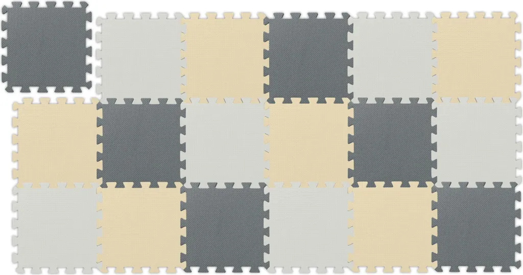 Tapis de Jeu Puzzle en Mousse pour Bébé - Lot de Dalles de Sol Tricolore